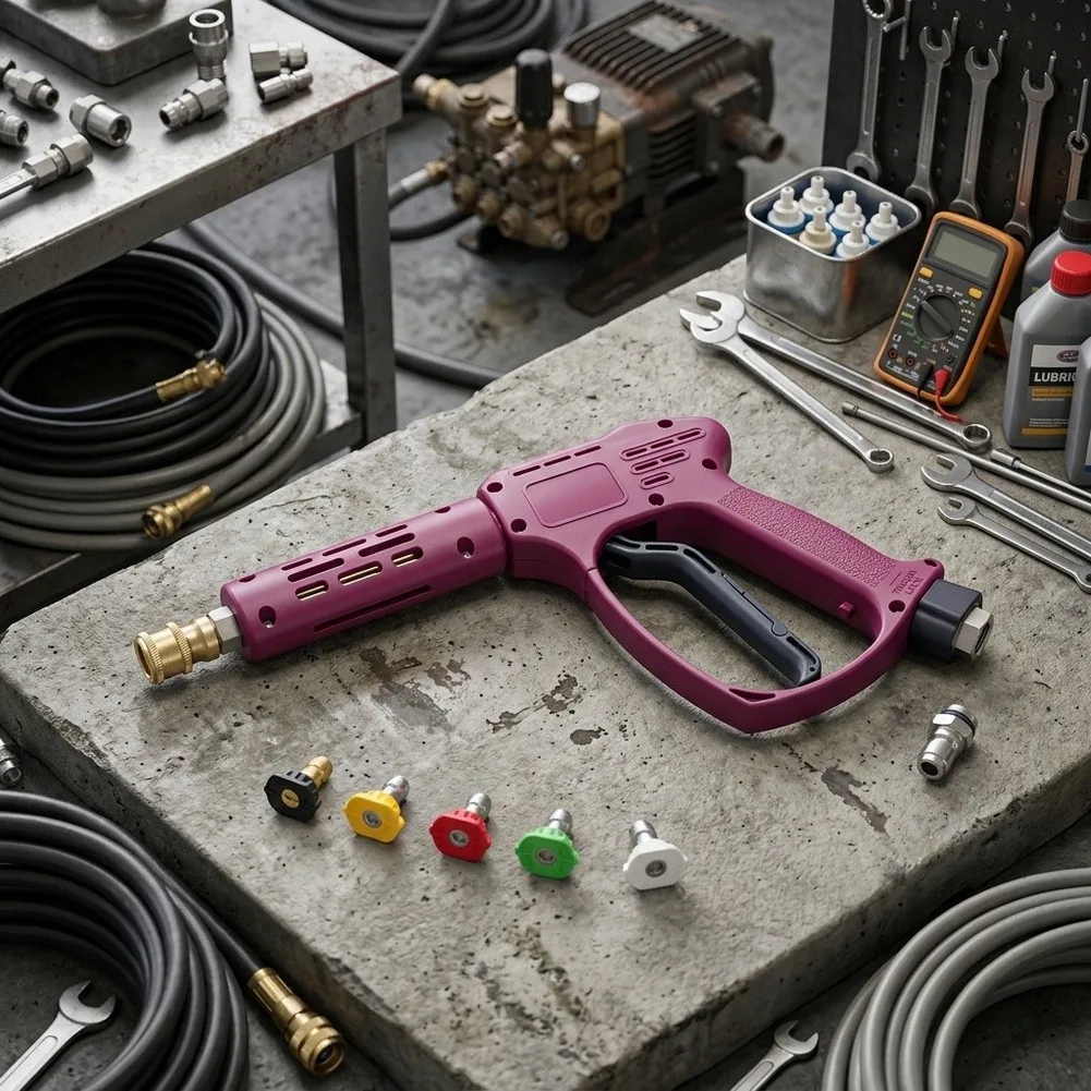 Pressure Washer Spray with Reinforced ABS Body Brass Components and 3/8 Quick Connect Fitting for Long Term Durability