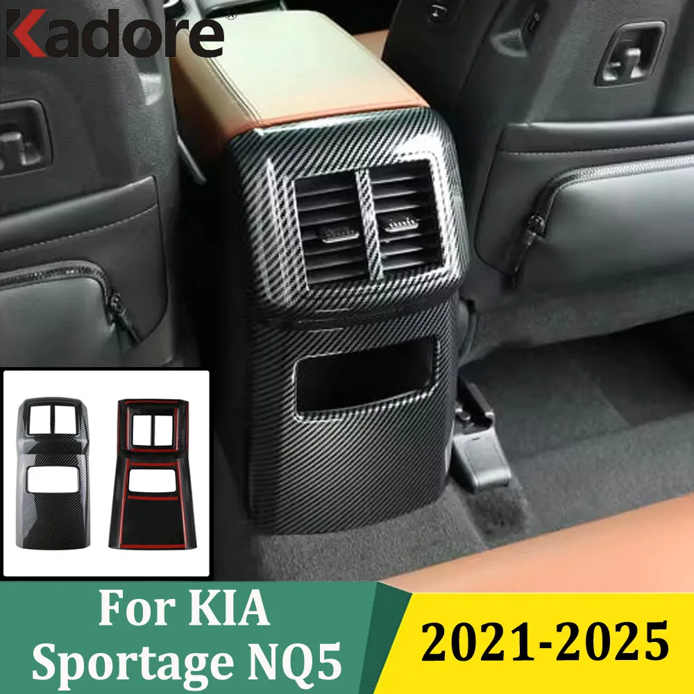 

For KIA Sportage NQ5 2021 2022 2023 2024 2025 Carbon Fiber Rear Seat Air Conditional Vent AC Outlet Cover Trim Car Accessories