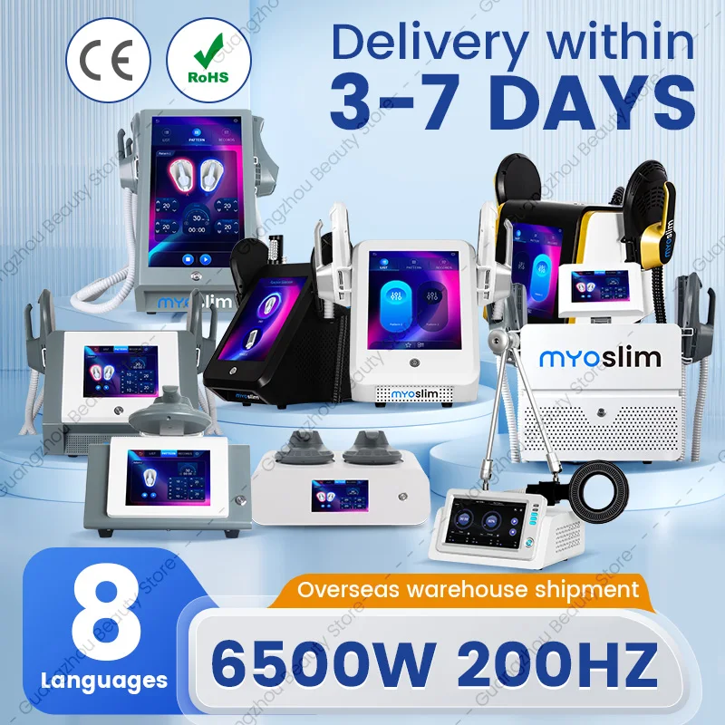 

Аппарат для коррекции фигуры Myoslim HI-EMT RF15Tel 6500W 200Гц с технологией EMS для сжигания жира и формирования мышц