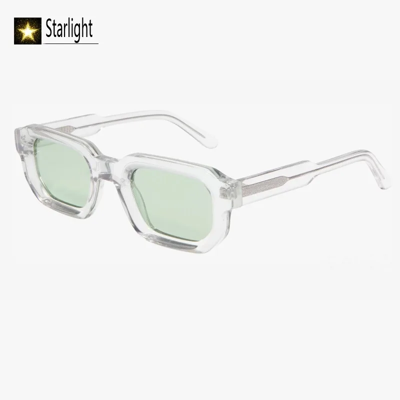 جديد وجه صغير الاستقطاب النظارات الشمسية سميكة امرأة مربع رمادي نظارات رجل خلات نظارات الموضة UV400 نظارات الرجال الرجعية 135 مللي متر