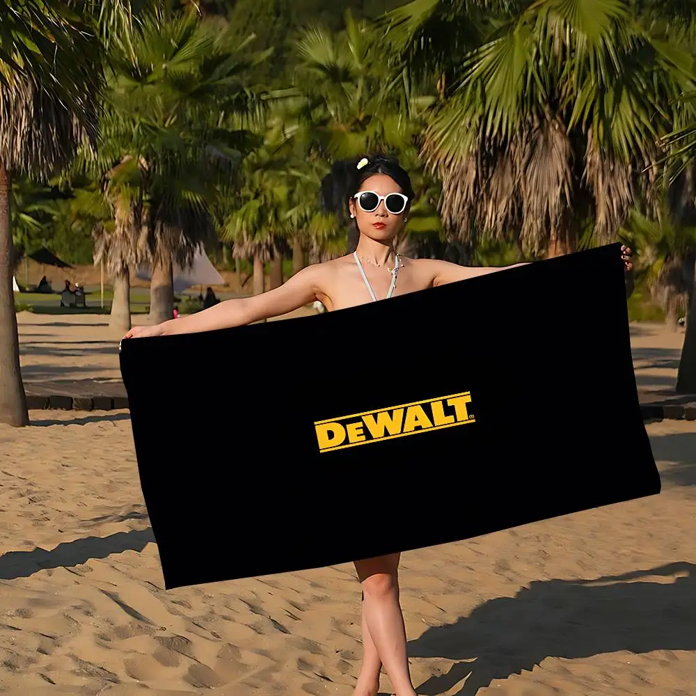 Classic Power Logo D-DewaltS Microfiber Blanket Quick Drying Beach Towels Oversized Printing Super Absorbent Pool Towel Blanket