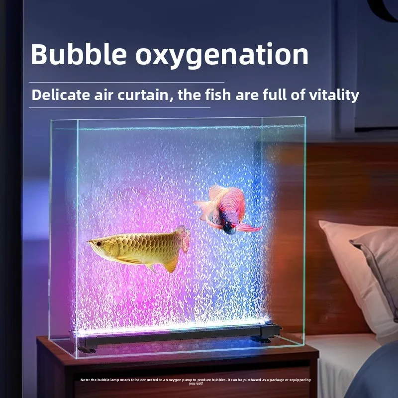 Underwater Bubble Decor Submersible Light LED Auto RGB Cycle Tube Lamp For Aquarium Fish Tank Viewing