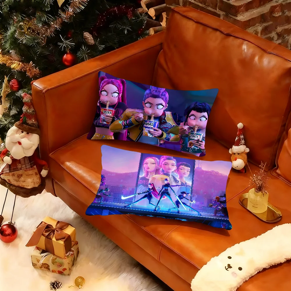 Cartoon K-Kpop D-Demon H-Hunters HZB cushion cover Rectangle Pillow Case Printing Bedside Sofa Room Home Decoration Pillowcase