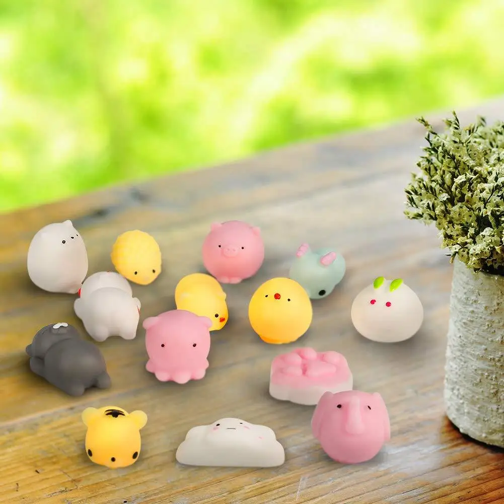 [Clearance Sale] 20Pcs/Set Mini Mochi Squishy Animals Panda Cat Stress Reliever Anxiety Toy for Children Adults