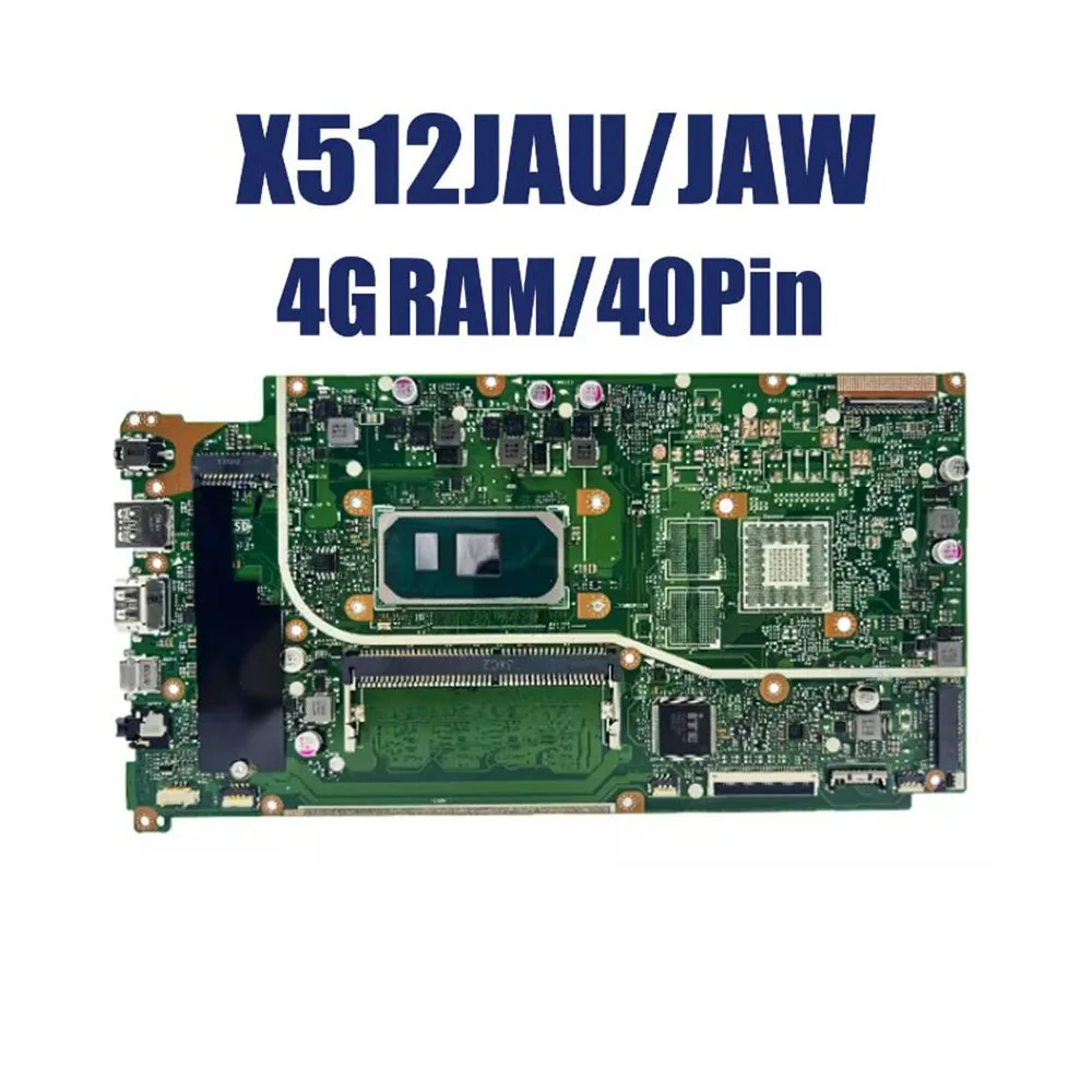 

NoteBook Mainboard For Asus VivoBook 15 X512JAW X512JA X712JA X512JAU V5000JP Laptop Motherboard I3 I5 I7 10th 4G 8G RAM 40Pin