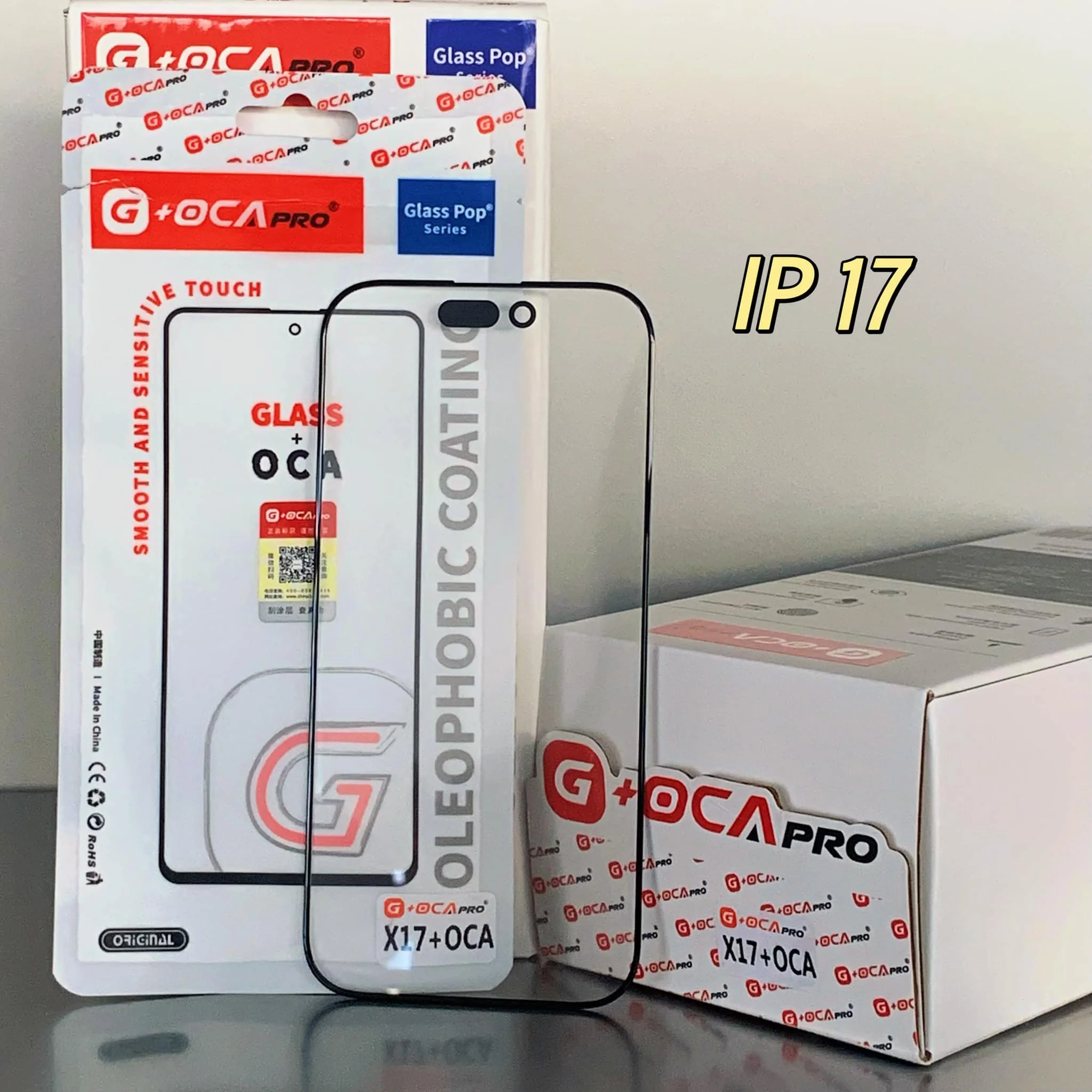 5pcs G+OCA Pro 17/17Air/17Pro/17 Pro Max/15/16ProMax/16E Glass+OCA installed Glass Display Replacement Repair