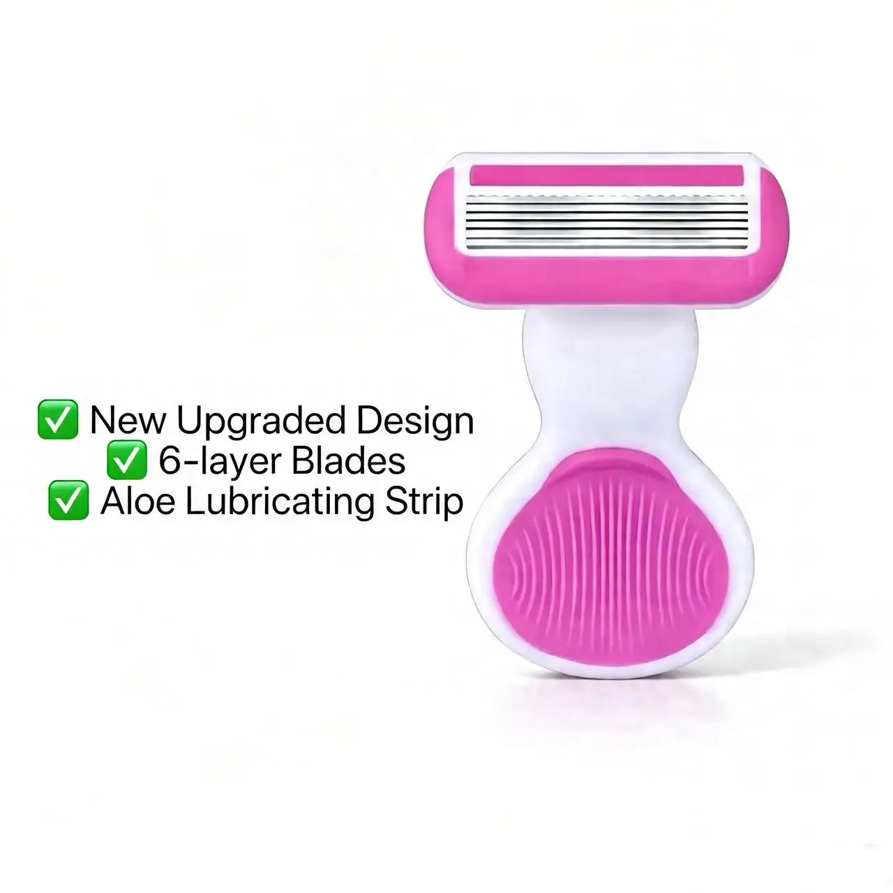 Mini Shell Women Manual Shaver, 6-Layer Blade Portable Hair Remover for Legs Underarm Arms Travel Shaving Tool