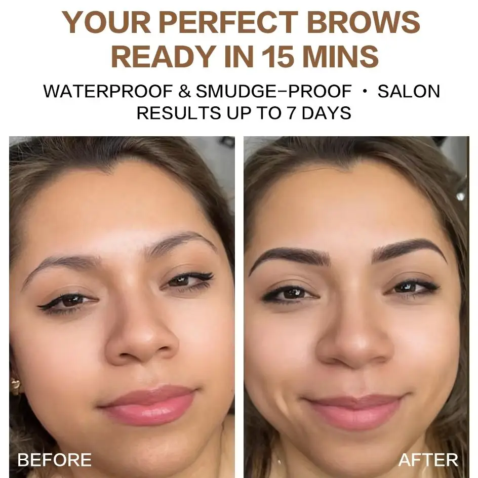 ​​Waterproof Henna Brow Tint Set Long Lasting Smudge Proof Eyebrow Dye DIY Home Use Brow Enhancing & Lamination Kit