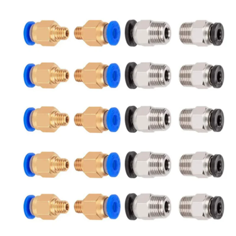 10 sztuk złączy pneumatycznych do drukarek 3D części PC4 M6 M10 Bowden szybkozłącze 1.75/3mm złączki rurowe rura PTFE 2/4mm