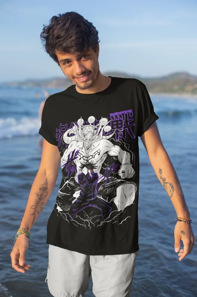 Megumi Fushiguro T-shirt Jujutsu Kaisen Gojo Satoru Mahoraga Soft Tee All Sizes image 4