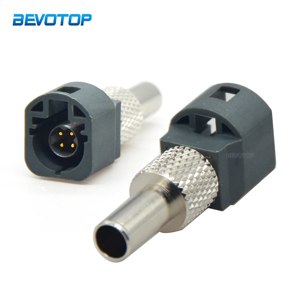 

HSD LVDS 4 Pin Connector Fakra G Type Straight Male Plug Crimp for Dacar 535 4 Core Coaxial Cable