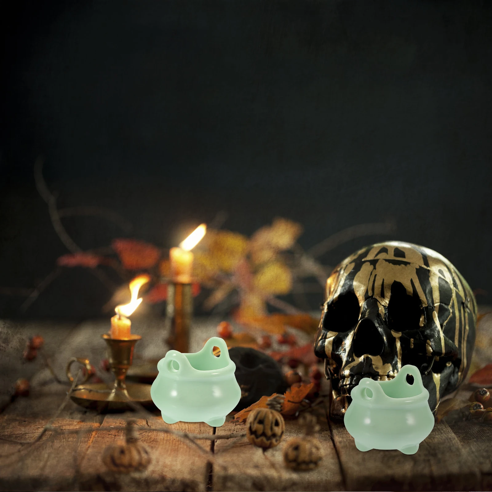 

Miniature Cauldrons 10pcs Halloween Mini Cauldron Pots for Party Games Decorations Spooky Treat Holders Craft Supply Kit