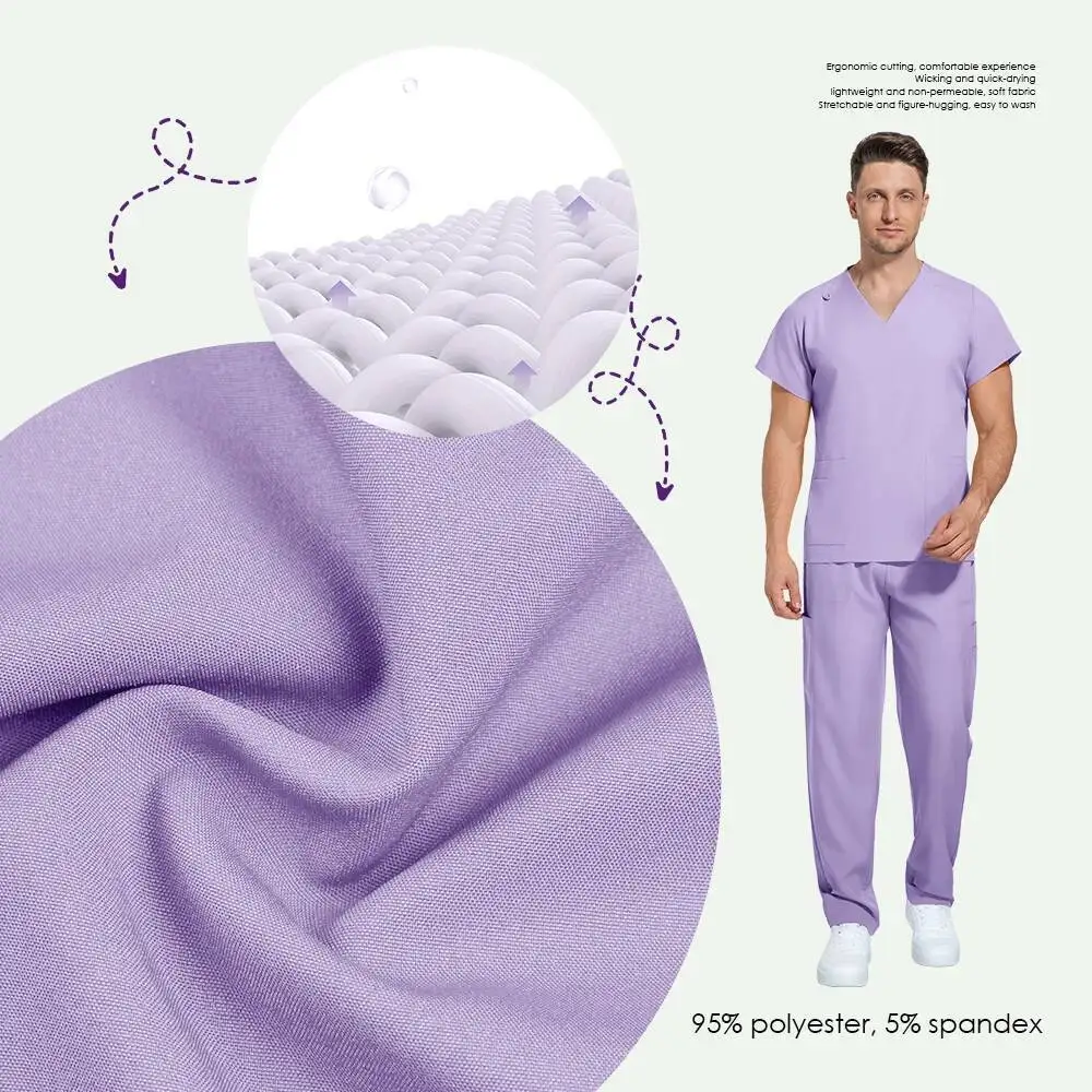 Männer Frauen Unisex Krankenschwester Chirurgische Anzüge Arzt Medizinische Krankenhaus Uniform Top Jogger Hosen Scrubs Pflege Veterinär Uniformen