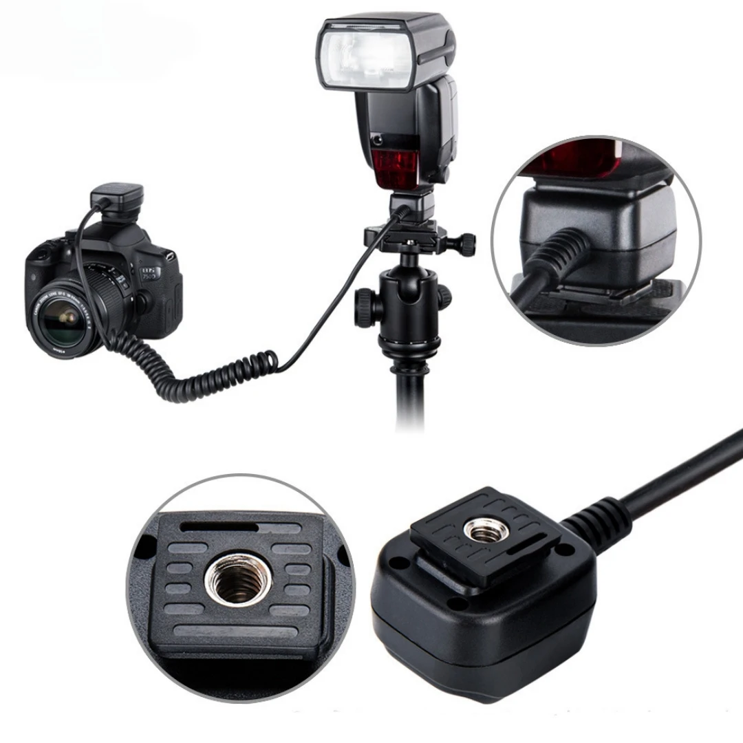 1300mm TTL Off‑Camera Flash Hot Shoe Sync Cord Cable Flexible Durable Stable for Canon 600EX II 430EX Speedlite Camera Accessory