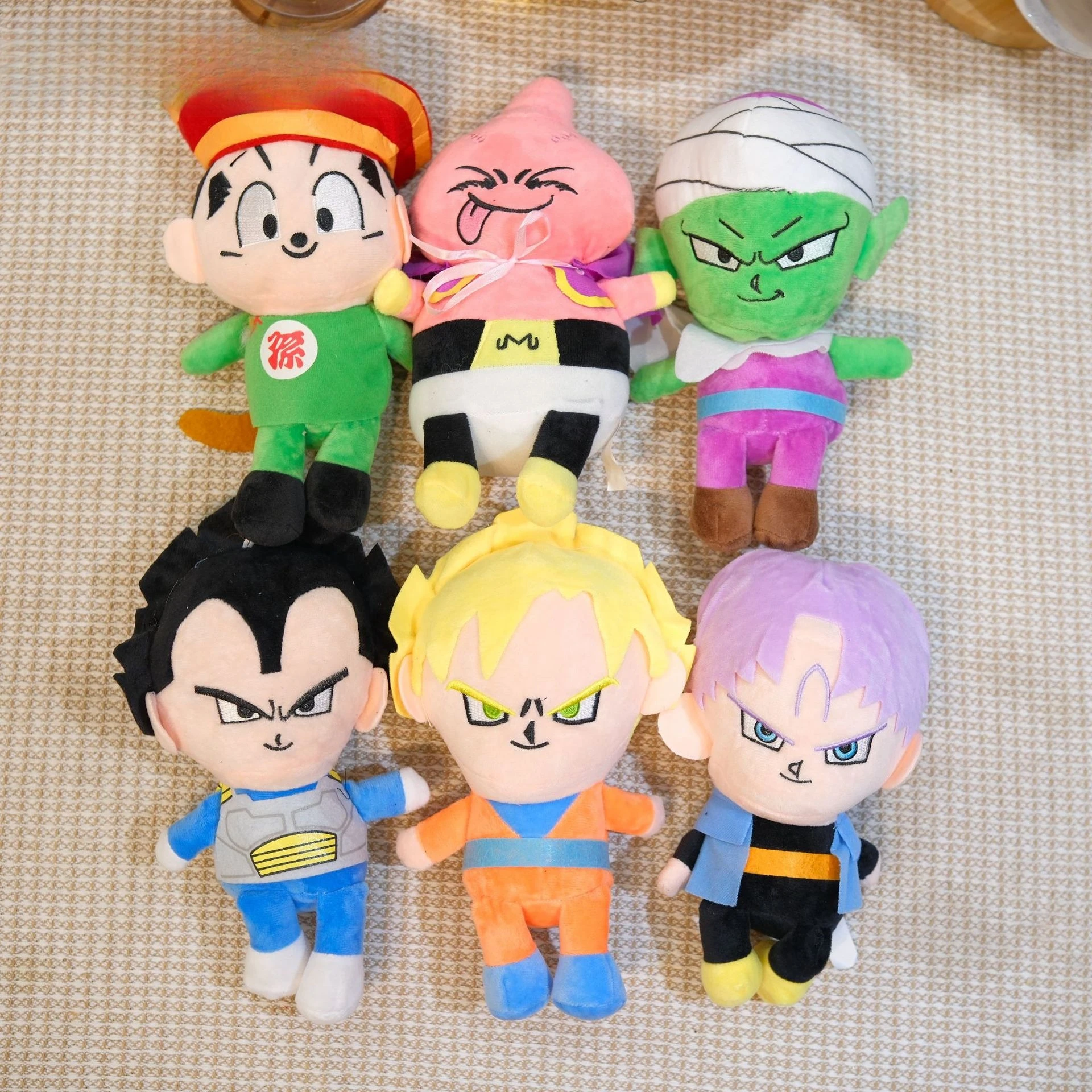 

Dragon Ball Z Plush Toys Set of 6 20cm Super Saiyan Goku Vegeta Majin Buu Piccolo Soft Stuffed Dolls for Fans Collection