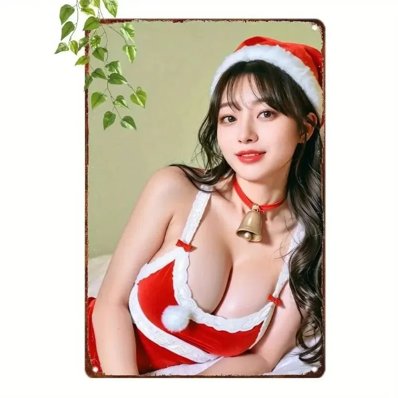 Model Collection Beauty 2D Flat Tin Metal Sign, Waterproof Durable Wall Plaque Bedroom Cafe Pool Area Home Decor Gift.