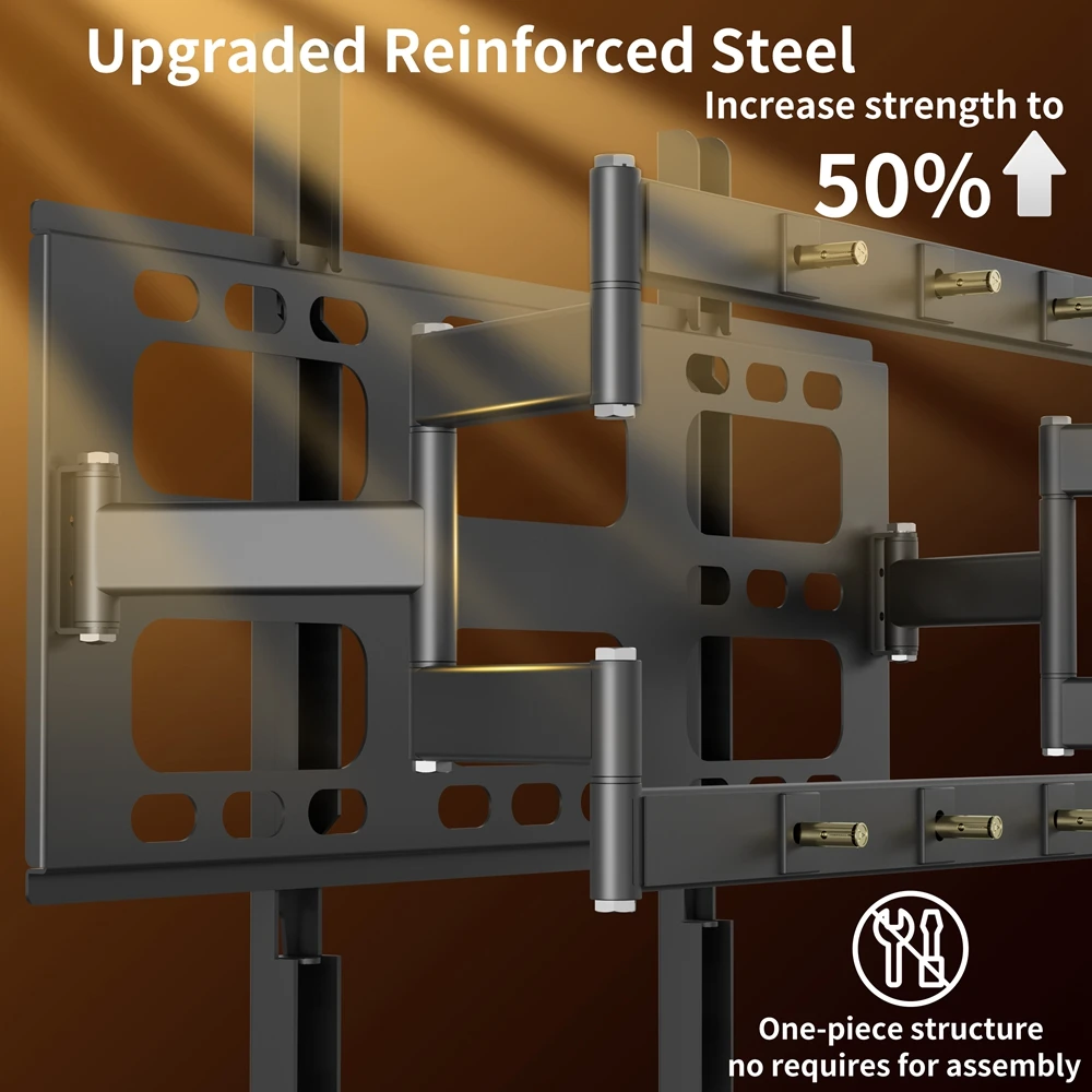 Suporte de parede para TV LCD LED Full Motion para 55-100 polegadas Suporte de TV giratório braço articulado duplo