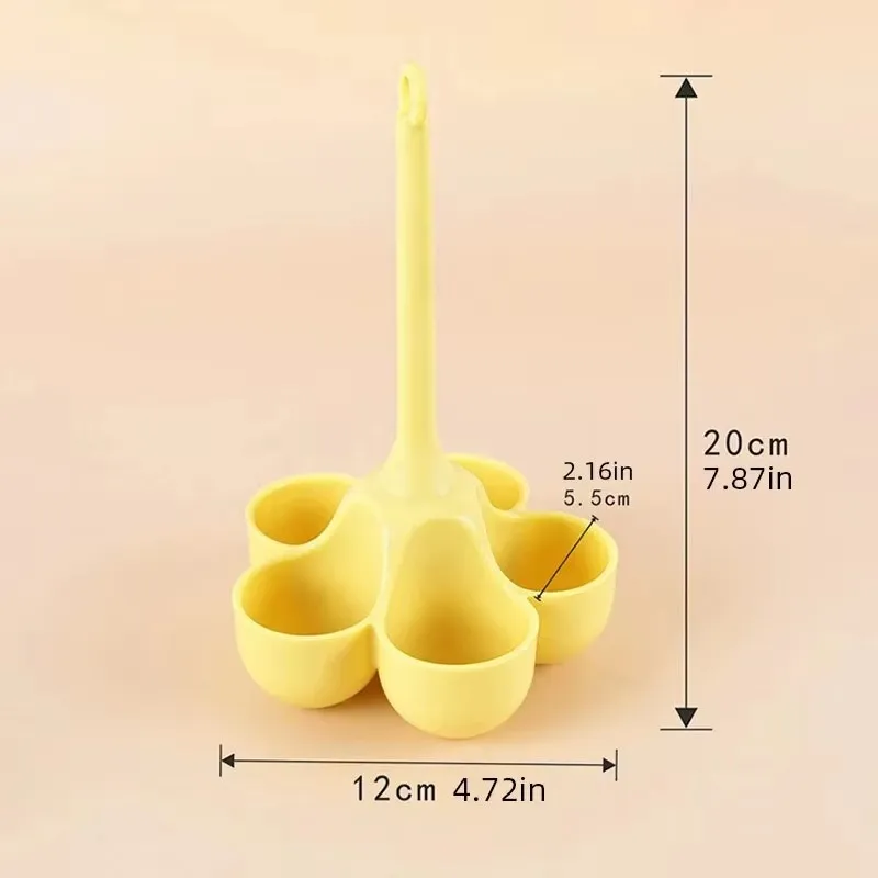 5-hole Silicone High-temperature Resistant Egg Cooking Tool, Food Grade Portable Anti Scald Kitchen Egg Tool