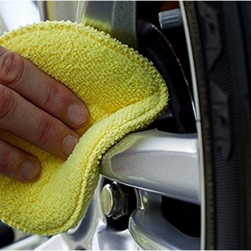 

6pcs Yellow Microfiber Polishing Pad and Cleaning Pads for Car Detailing