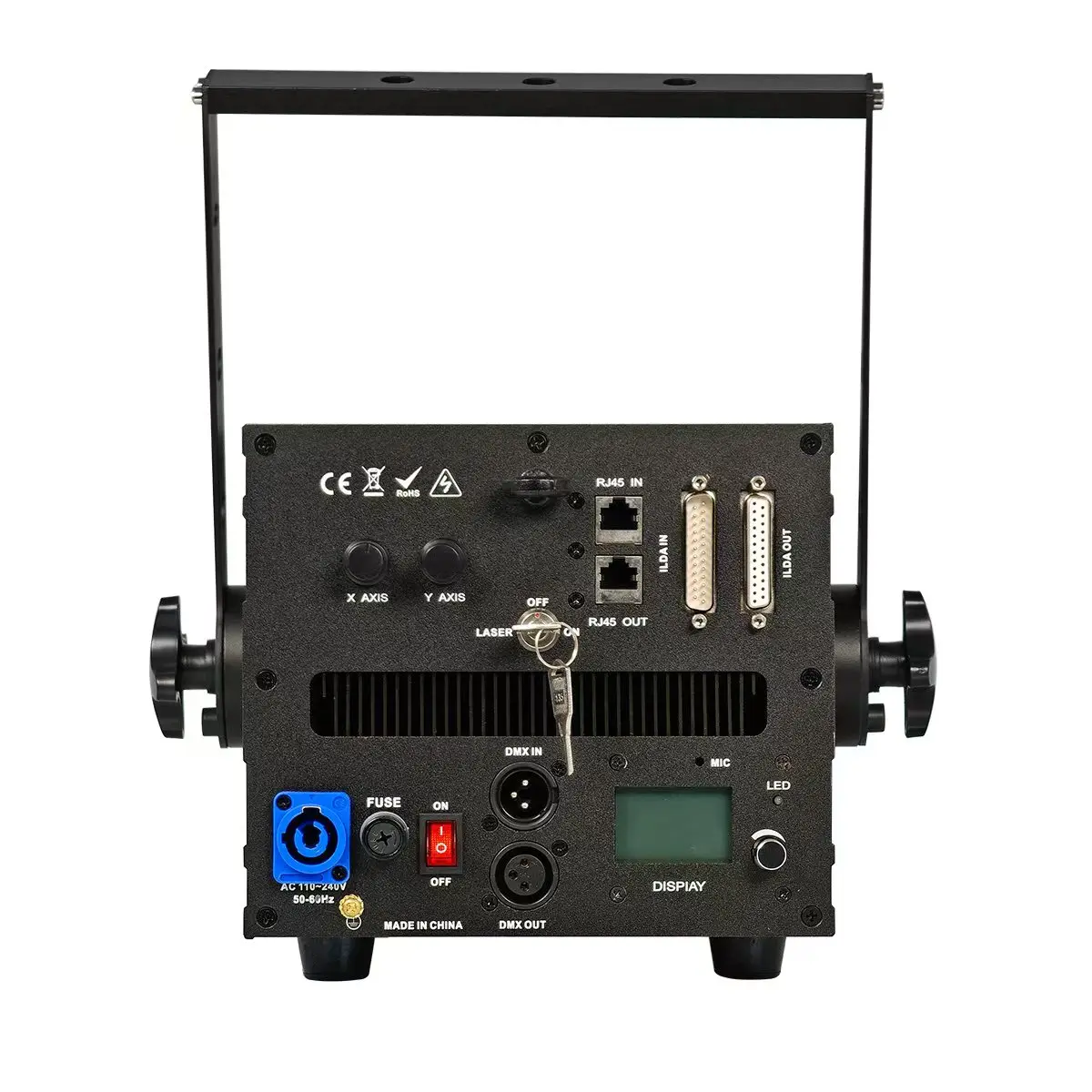 10 W Vollfarb-Animationslaserlicht DMX512 30 K Scan TTL/Analogmodulation für Logo Text Grafik Bühne DJ Bar Disco Party Event