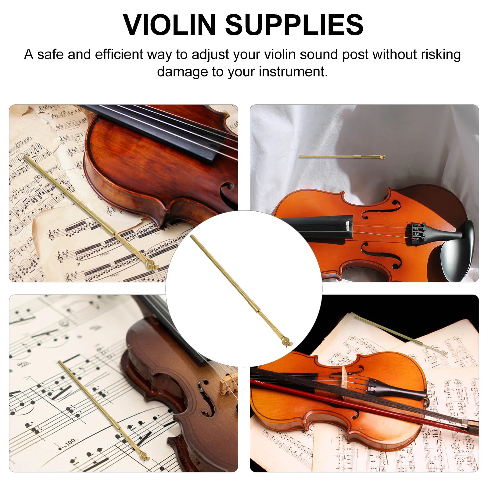 

1pcs Sound Post Clamp Violin Brass Instrument Tool Luthier Supplies Musical Accessories Tuning Device Sound Column Retriever