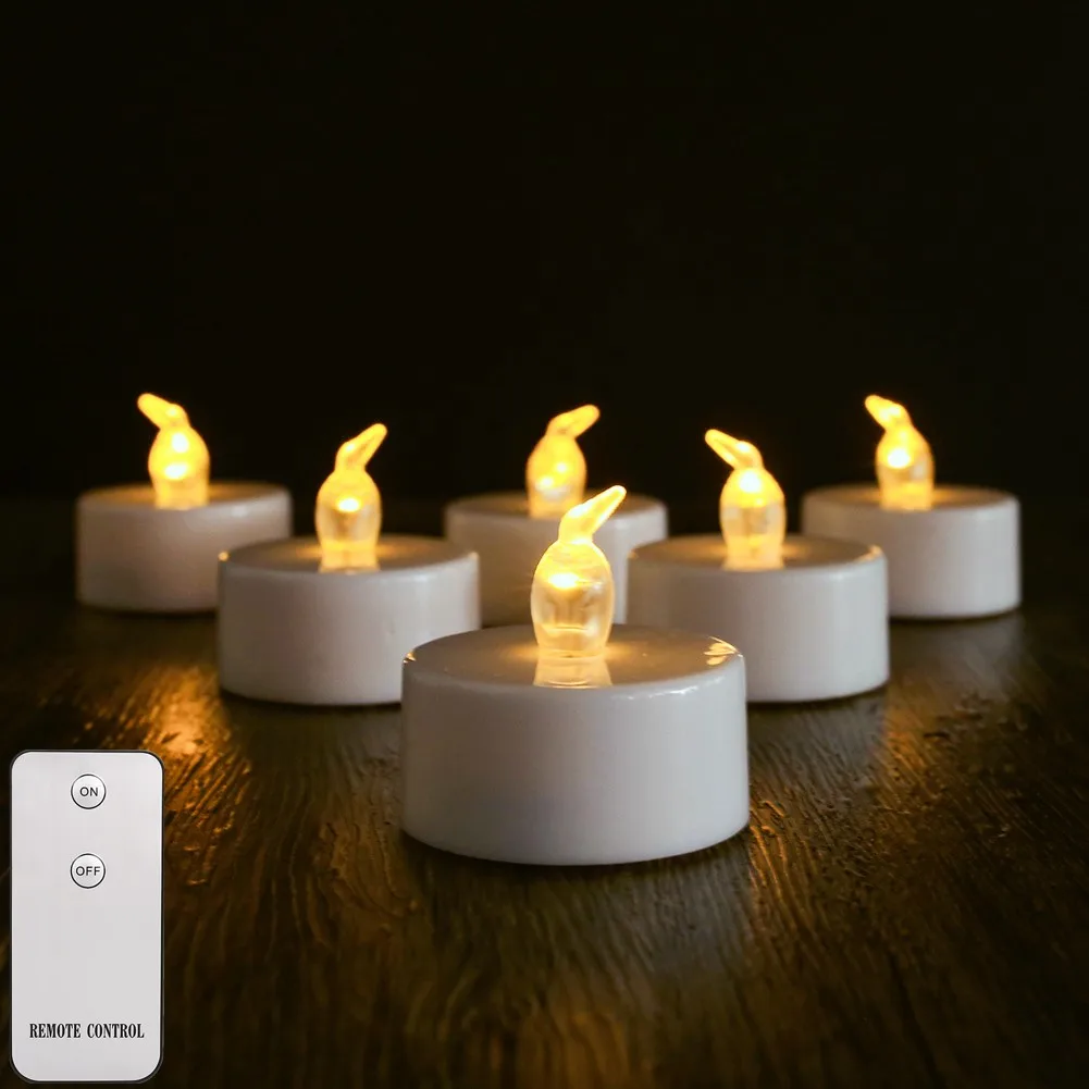 Battery Operated Tea Light Candles with Remote Control 12/24Pack product image