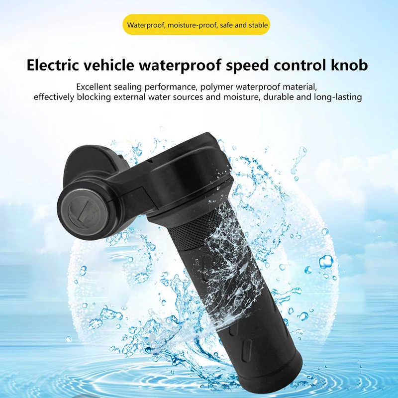 Ebike Full Twist Throttle Grip With 2 Keys Compatible With Ridstar Q20/Q20Lite/Q20Pro/H20/H26Pro/H20 Pro Electric Bike