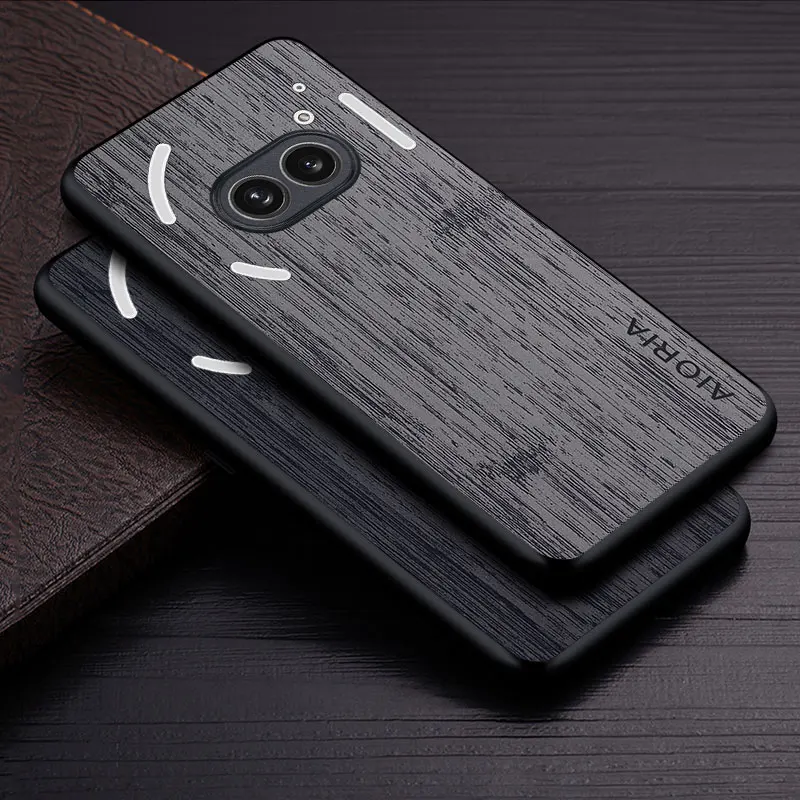 Case for Nothing Phone 2a 1 2 funda bamboo wood pattern Leather phone cover Luxury coque for Nothing Phone 2a case capa