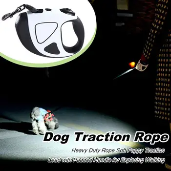 Retractable Dog Lead LED Leashes For Dogs 10ft Battery Operated High-Strength Nylon Rope Extendable Dog Leashes With Anti-Slip 4
