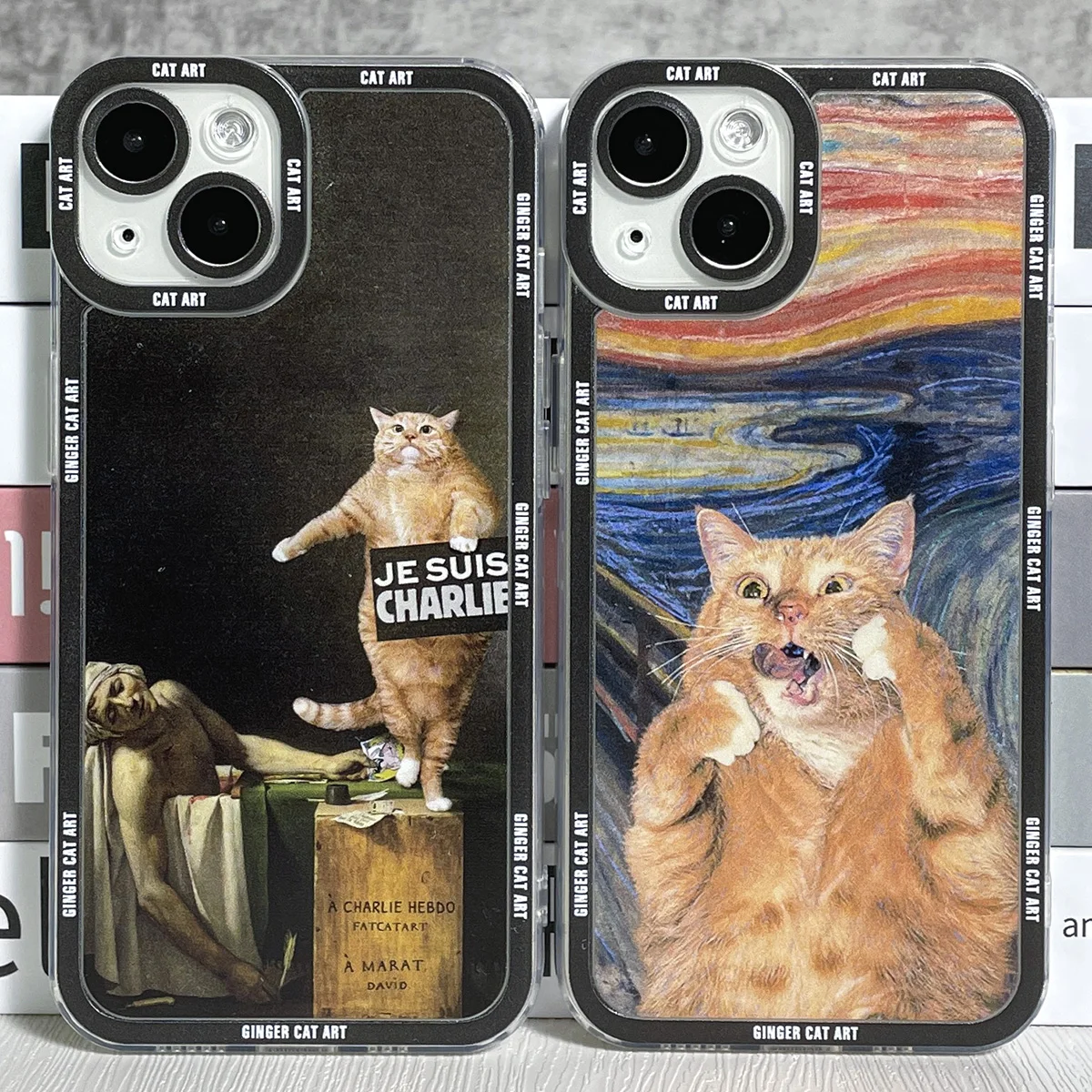 Case For Samsung Galaxy Aesthetic Ginger Fat Cat Art Van Gogh David Marat Jesuis A22 A31 A32 A33 A52 A53 A72 A73 Phone Cover