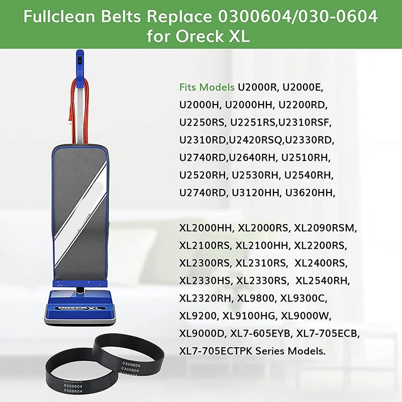 Correas de repuesto para correa de vacío de 8 piezas compatibles con Oreck XL 0300604   Aspirador vertical
