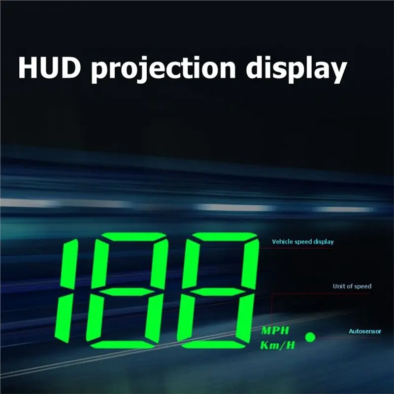 M2 HD Universal Auto Electronics Accessory Car Head Up Display GPS Speedometer Digital HUD Windshield Projector KM/H