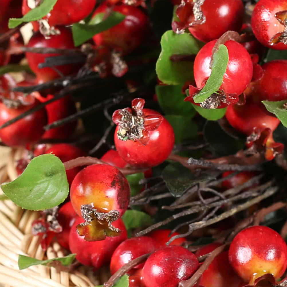 

2 Pcs Artificial Berries Pastoral Style Fake Fruit Branch Holiday Event Decoration Photograph Props Lifelike Home