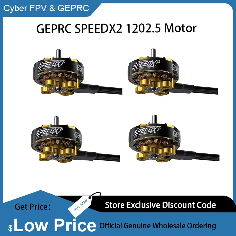 

4PCS GEPRC SPEEDX2 1202.5 10000KV / 15000KV Motor For FPV Done