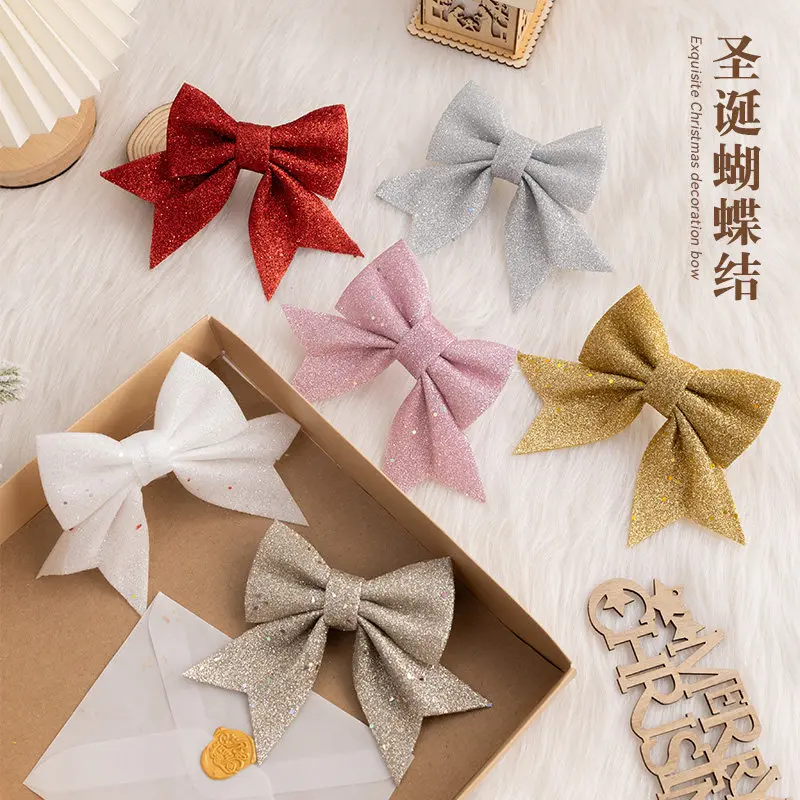 decoracao-de-natal-lacos-brilhantes-com-glitter-multicoloridos-estilo-ins-para-Arvore-de-natal-guirlandas-e-arranjos-de-cenario-festivo