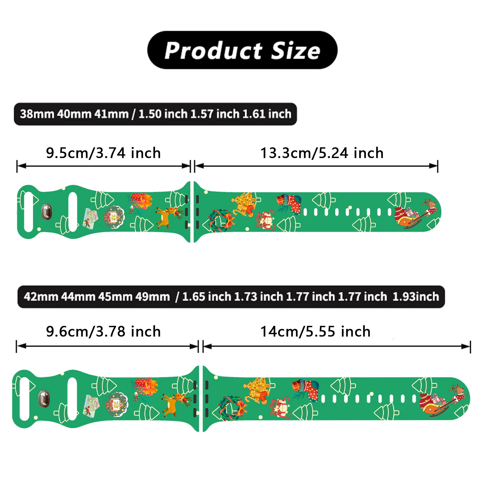 Cinturino stampato Dream Christmas per Apple Watch 11 10 9 8 Cinturino sostituibile per cinturino iWatch 42mm 41mm 40mm 38mm