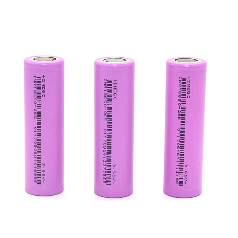 5C Discharge 3.7V 18650 Battery 2600mAh INR18650-26E from DMEGC