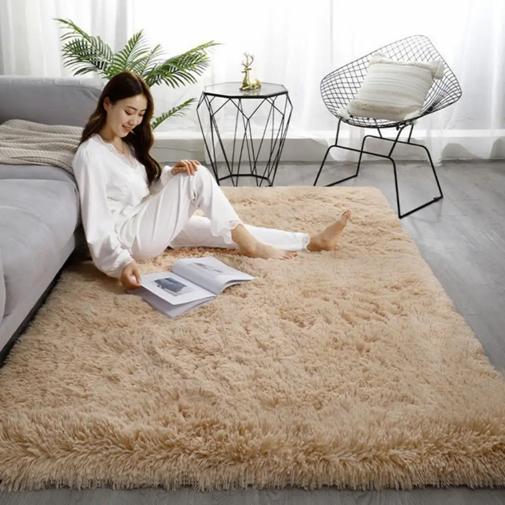 

VIKAMA Simple Living Room Sofa Floor Mat Silk Wool Carpet Waterproof Anti-Fouling Anti-Static Bedroom Home Decor Outdoor