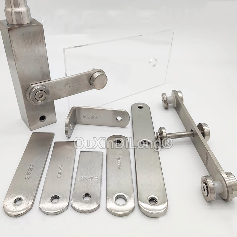 

2PCS Stainless Steel Railing Accessories Column Handrail Glass Guardrail Stair Fixture Glass Connecting Claw Hardware GF1155