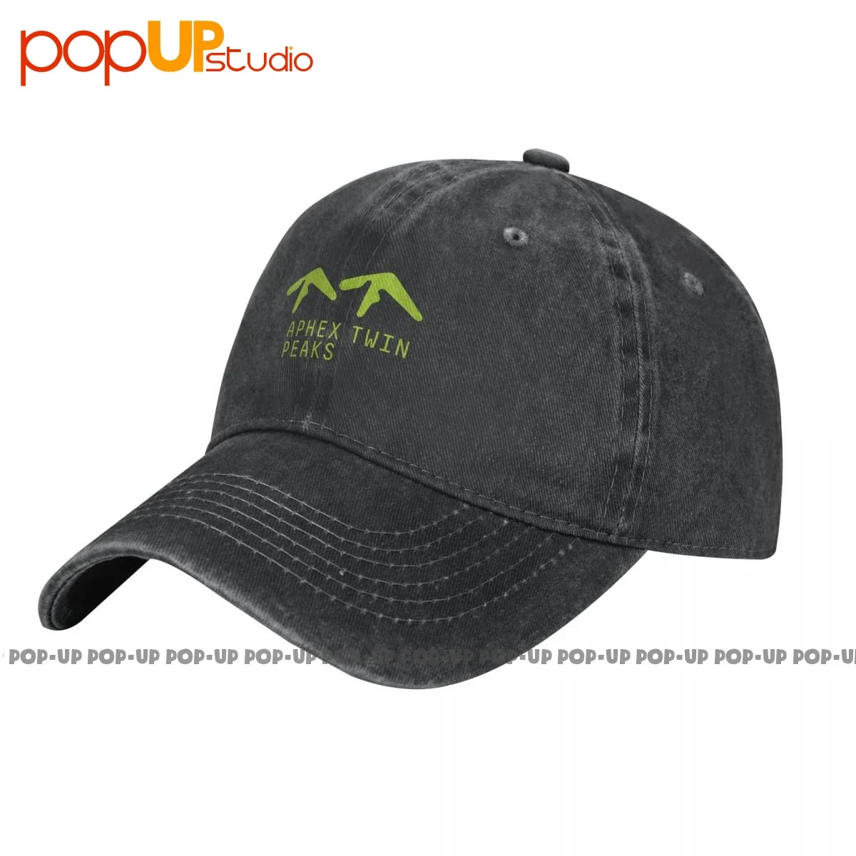 Aphex Twin Peaks Washed Denim Baseball Cap Trucker Hats Unique Streetwear