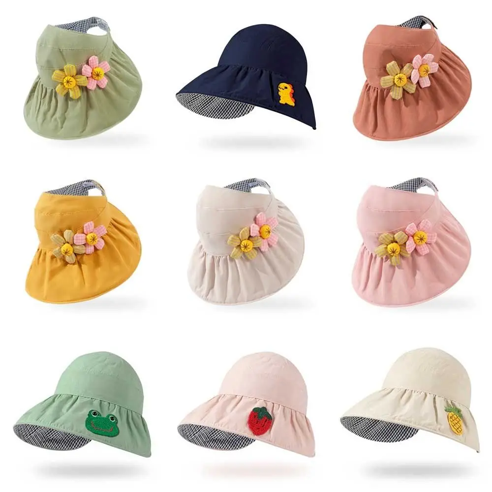 Double-sided Spring Summer Big Visors Wide Brim Outdoor Foldable Beach Cap Fisherman Cap Sun Hat Bucket Hat