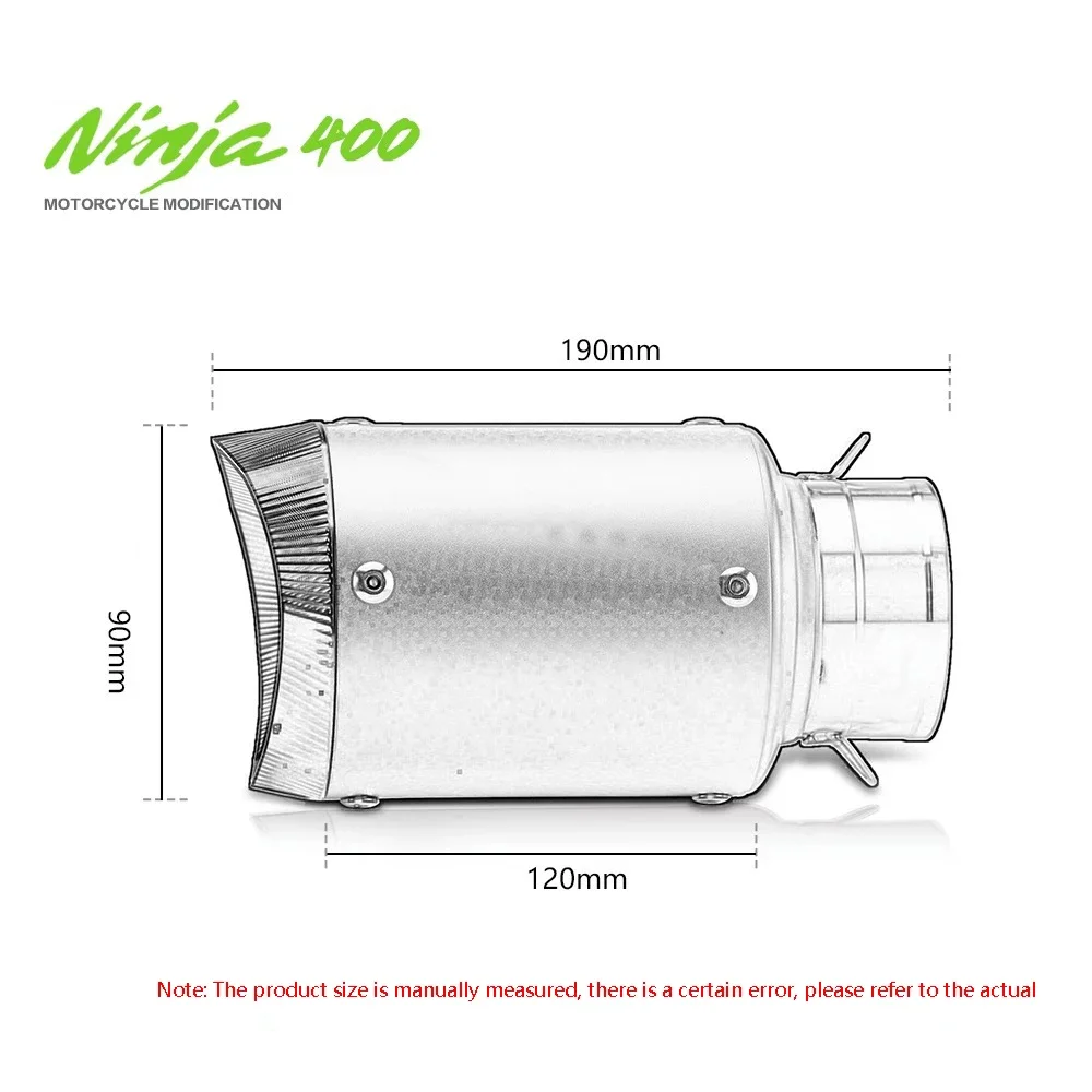 عادم الدراجة النارية لـ Kawasaki NINJA400 Z400 2017 2020-2023 DB Killer ضبط AR مجموعة درع الحرارة ملحقات ترقية الأداء