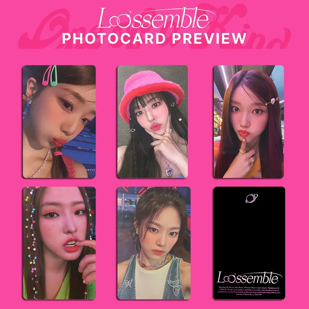 KPOP Loossemble 5PCS LOMO Card Go Won Hyeju Yeojin peryferia ci sami fani prezentują pamiątkowe pocztówki ViVi Hyunjin