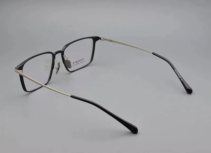 Ultraleichte Vollformat-Brille aus reinem Titan, Aluminium, Myopie für Männer, optische Brillen mit Sehstärke, hochwertig, 53 18 – Detail 11