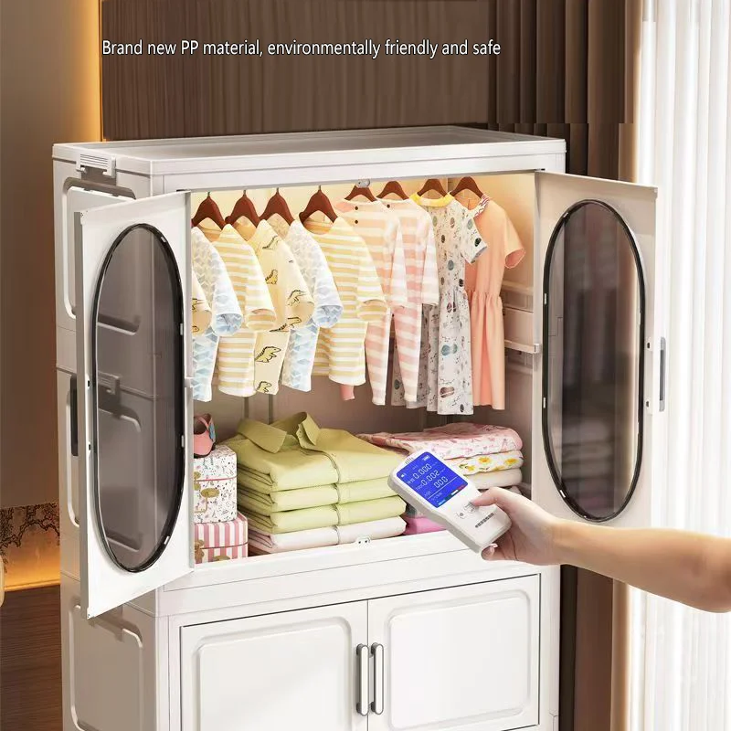 Free installation baby wardrobe multi-layer baby storage cabinet household storage cabinet foldable children's clothing stora view 5