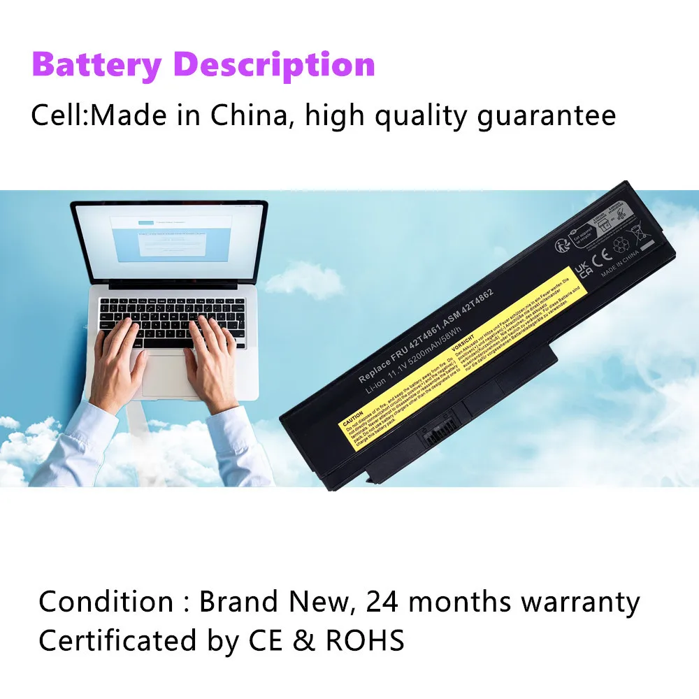 New Laptop Battery For Lenovo Thinkpad X220 X220I X220S 42T4861 42T4862 42T4863 42T4865 42T4866 42T4867 42T4875 42T4876 42T4901