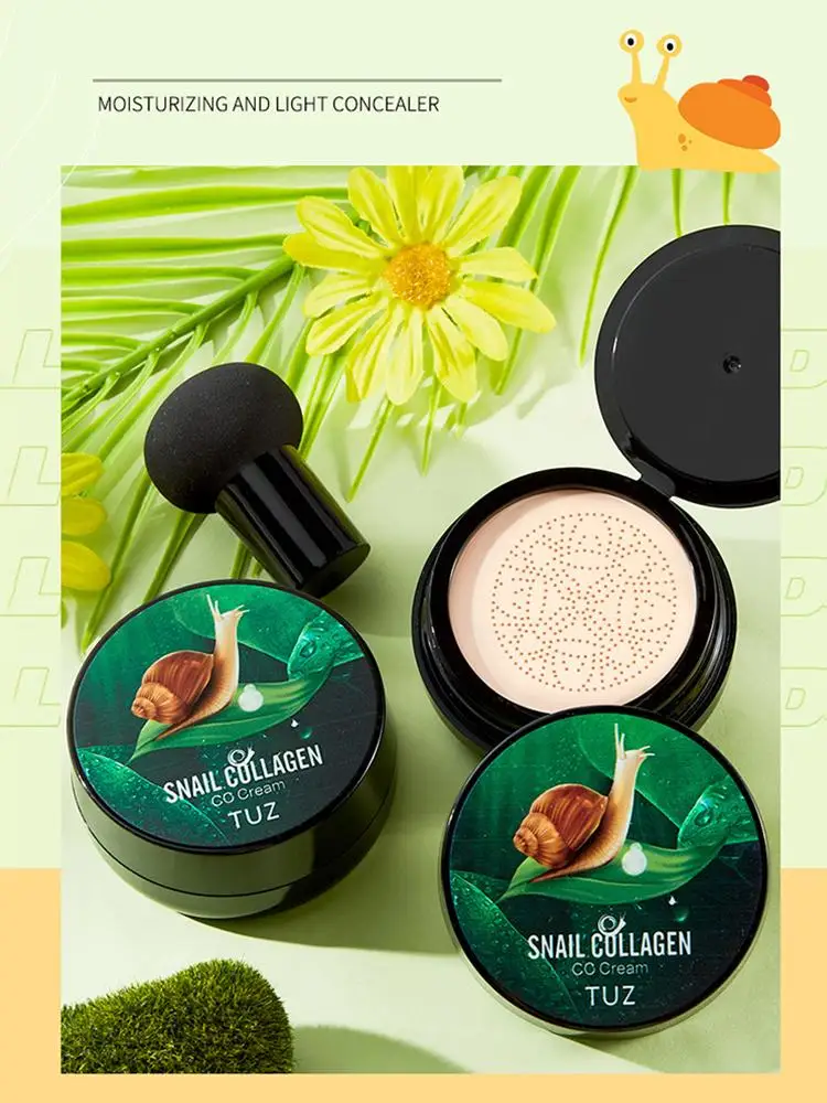 Coussin d'air tête de champignon CC crème fond de teint hydratant correcteur blanchissant contrôle du sébum Base pour le visage maquillage cosmétiques