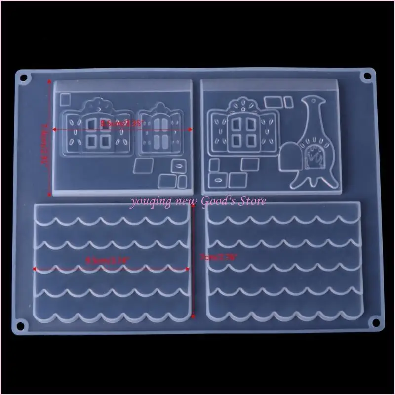 57QA Casa Natale Stampi In Resina Epossidica Villa Stampi In Resina UV Castello In Silicone Stampi Epossidici Per Gioielli Da