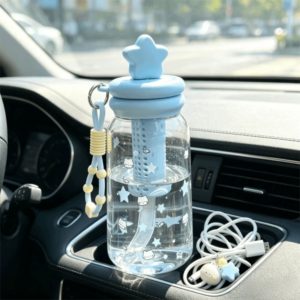Multiple Styles Large Capacity Straw Water Bottle Leakproof Reusable Straw Water Cup Portable Cute Straw Plastic Tumbler Student view 5