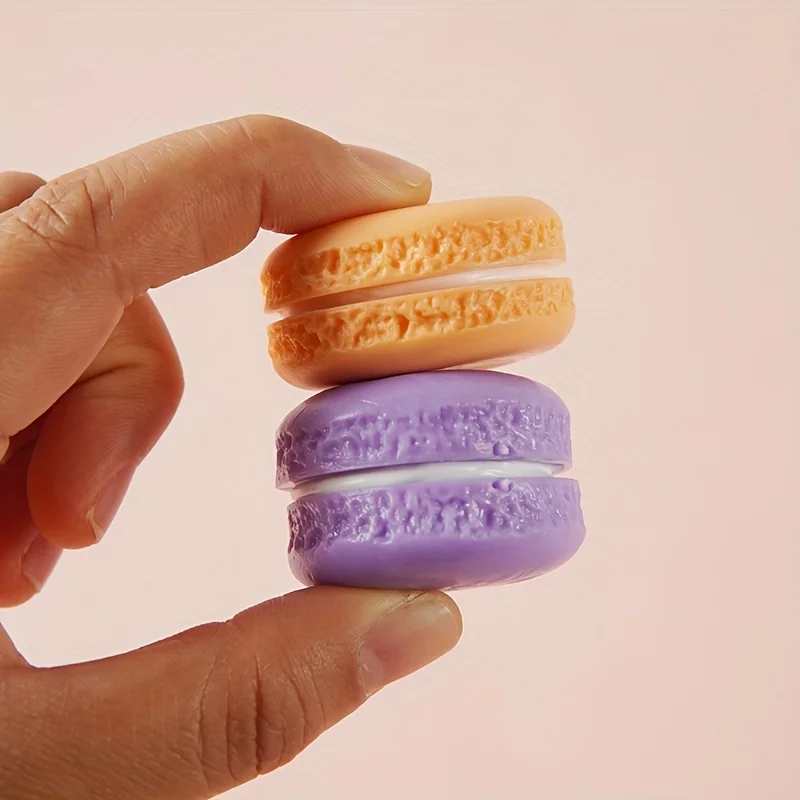 3 Stück 3,5 cm realistische gefälschte Macaron-Modellbonbons – französische Dessert-Requisite aus PVC für Präsentation, Fotografie, Partydekoration und TikTok-Videos – Detail 9